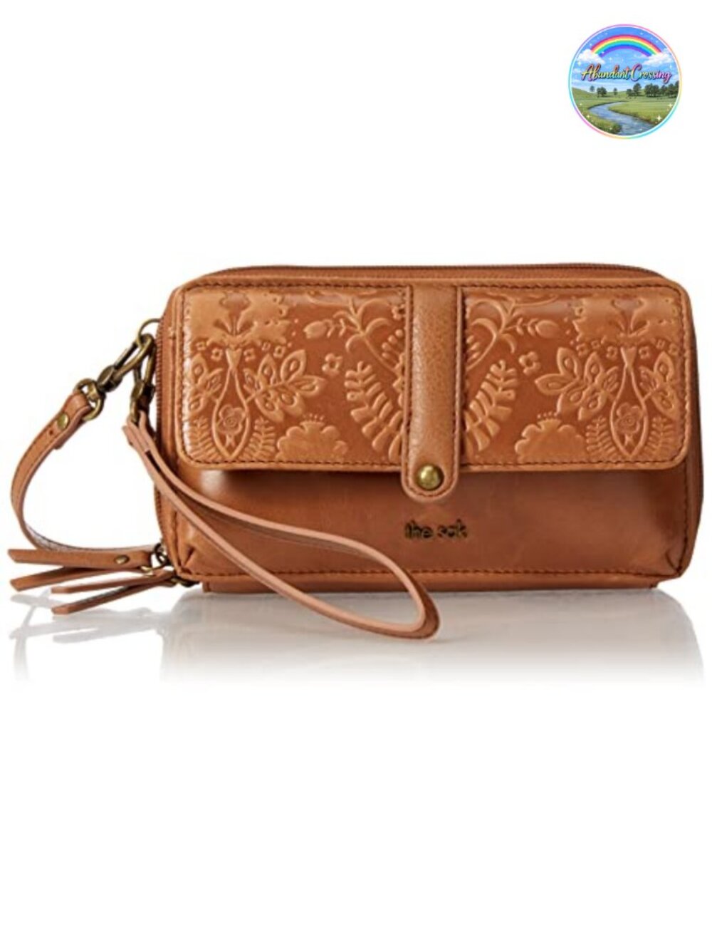Leather Extra Large Smartphone Crossbody Bag with 10 Card Slots